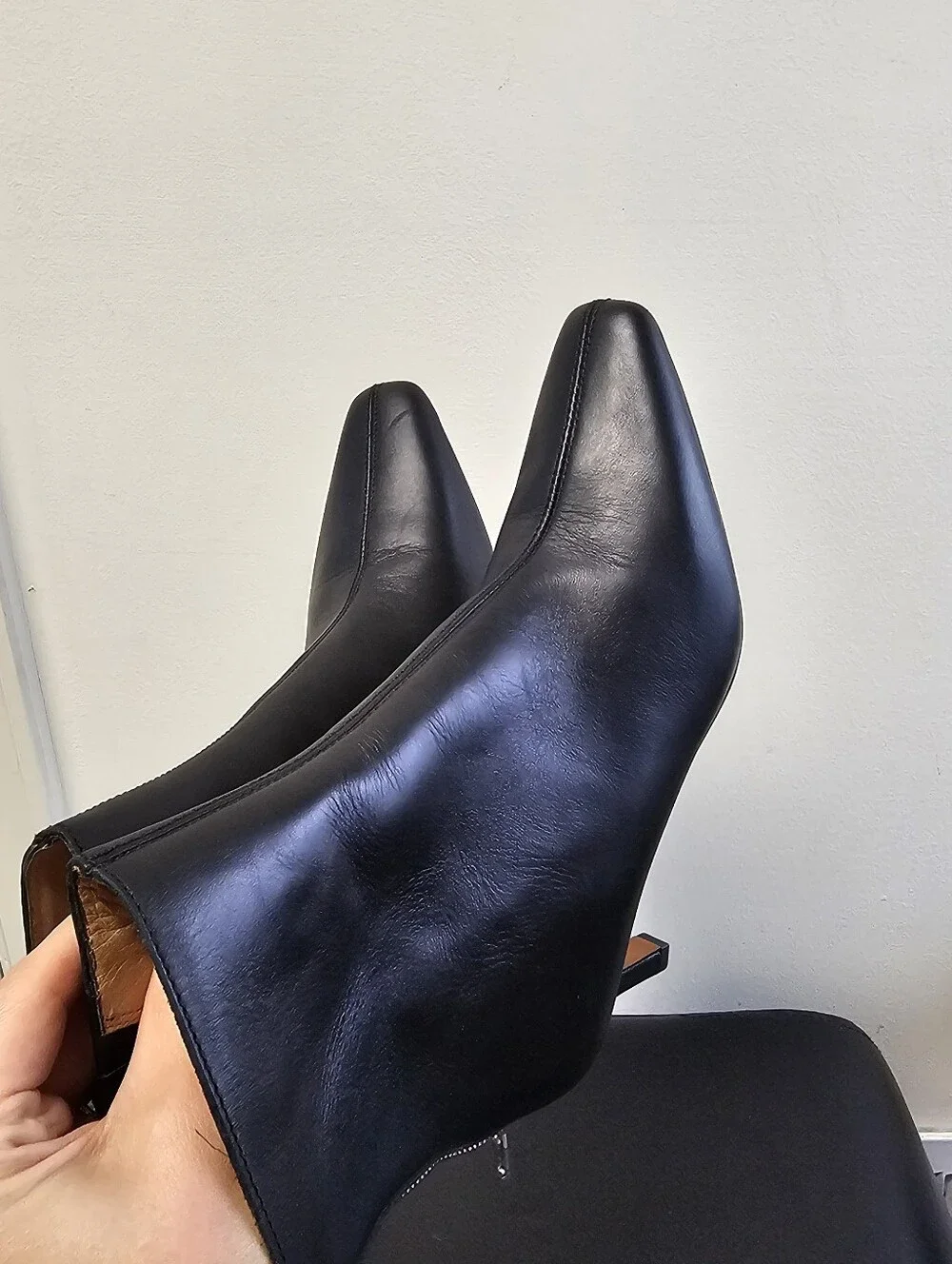 New Madewell The Dimes Stiletto-Heel Ankle Boot Black Size 7